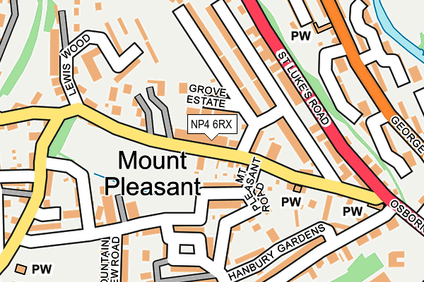 NP4 6RX map - OS OpenMap – Local (Ordnance Survey)