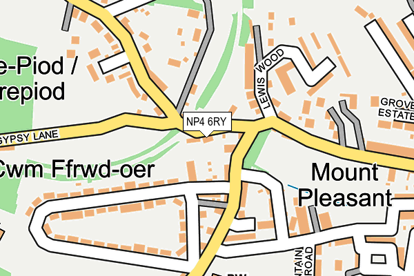 NP4 6RY map - OS OpenMap – Local (Ordnance Survey)