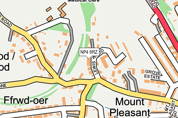 NP4 6RZ map - OS OpenMap – Local (Ordnance Survey)