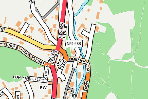 NP4 6SB map - OS OpenMap – Local (Ordnance Survey)