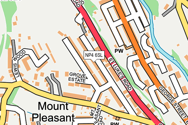 NP4 6SL map - OS OpenMap – Local (Ordnance Survey)