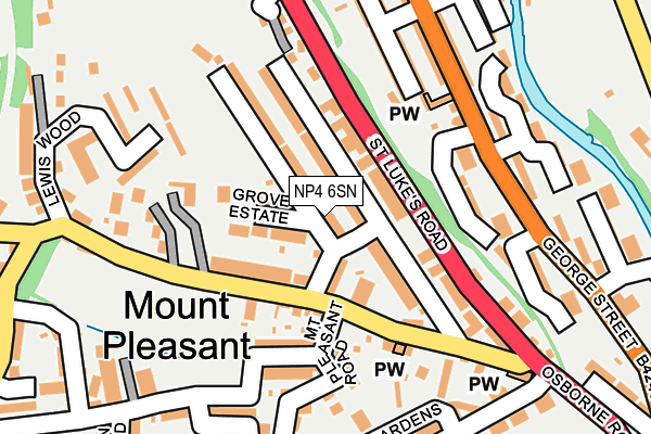 NP4 6SN map - OS OpenMap – Local (Ordnance Survey)