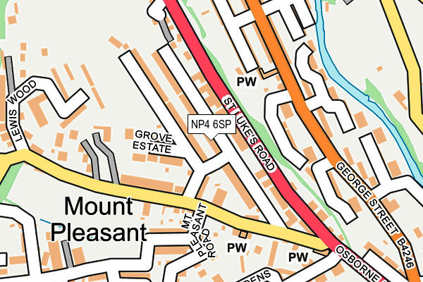 NP4 6SP map - OS OpenMap – Local (Ordnance Survey)