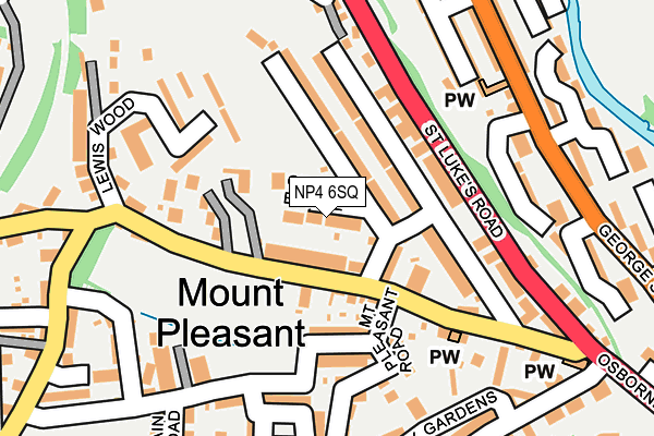 NP4 6SQ map - OS OpenMap – Local (Ordnance Survey)