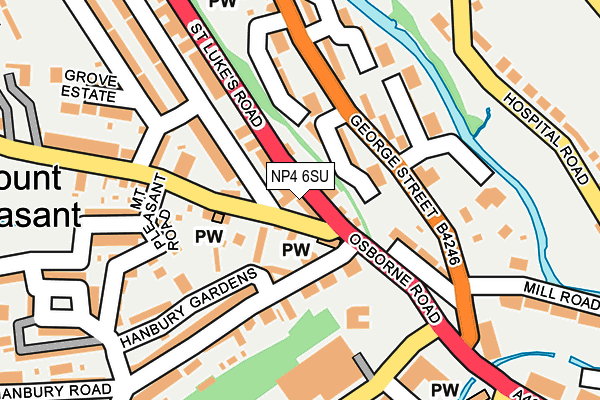 NP4 6SU map - OS OpenMap – Local (Ordnance Survey)