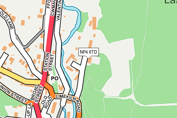 NP4 6TD map - OS OpenMap – Local (Ordnance Survey)