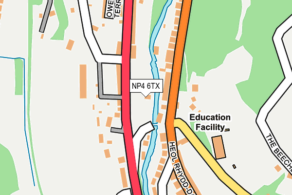 NP4 6TX map - OS OpenMap – Local (Ordnance Survey)