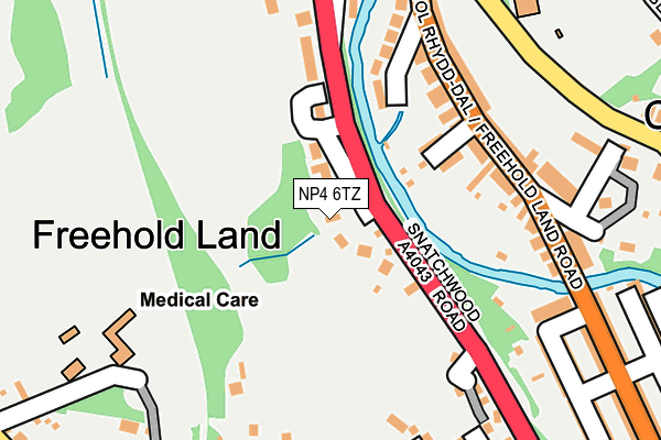 NP4 6TZ map - OS OpenMap – Local (Ordnance Survey)