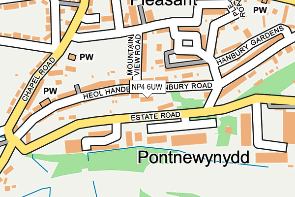 NP4 6UW map - OS OpenMap – Local (Ordnance Survey)