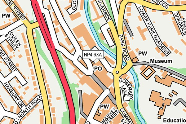 NP4 6XA map - OS OpenMap – Local (Ordnance Survey)