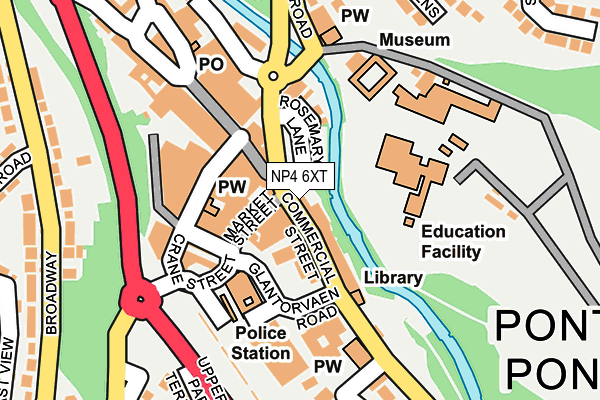 NP4 6XT map - OS OpenMap – Local (Ordnance Survey)