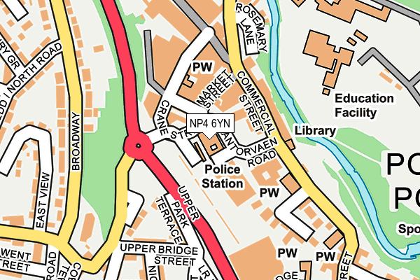 NP4 6YN map - OS OpenMap – Local (Ordnance Survey)