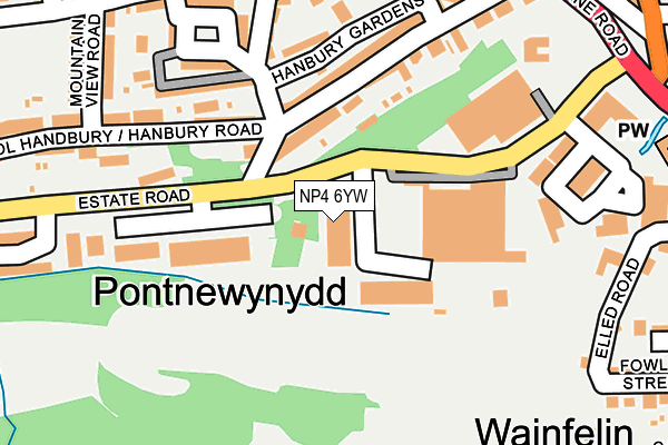 NP4 6YW map - OS OpenMap – Local (Ordnance Survey)