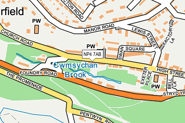 NP4 7AB map - OS OpenMap – Local (Ordnance Survey)