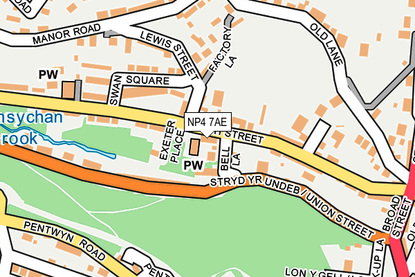 NP4 7AE map - OS OpenMap – Local (Ordnance Survey)