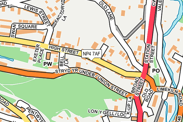 NP4 7AF map - OS OpenMap – Local (Ordnance Survey)