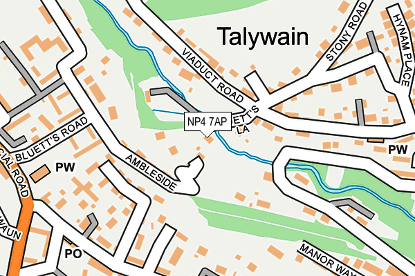 NP4 7AP map - OS OpenMap – Local (Ordnance Survey)