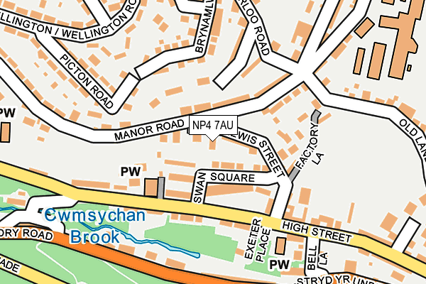 NP4 7AU map - OS OpenMap – Local (Ordnance Survey)