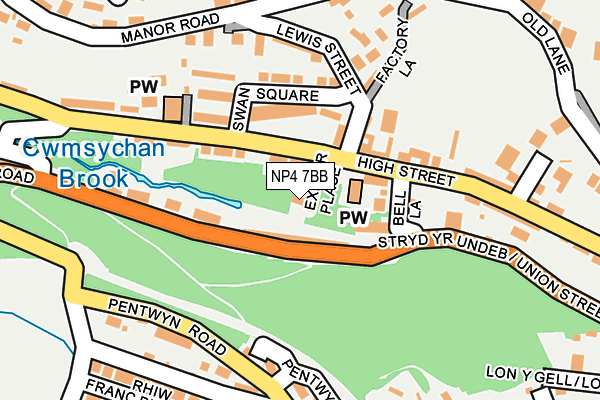 NP4 7BB map - OS OpenMap – Local (Ordnance Survey)
