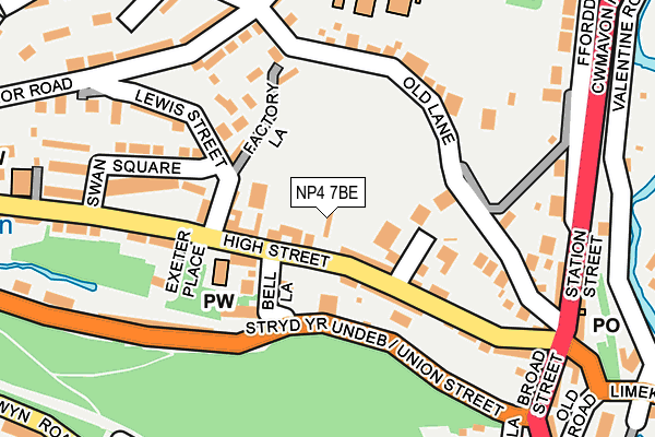 NP4 7BE map - OS OpenMap – Local (Ordnance Survey)