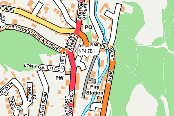 NP4 7BH map - OS OpenMap – Local (Ordnance Survey)