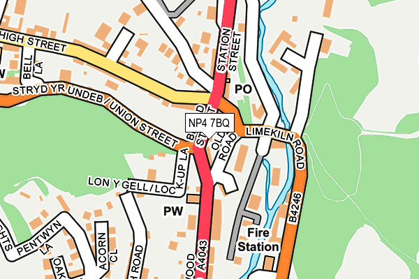 NP4 7BQ map - OS OpenMap – Local (Ordnance Survey)