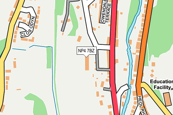 NP4 7BZ map - OS OpenMap – Local (Ordnance Survey)