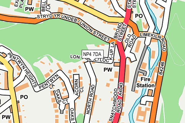 NP4 7DA map - OS OpenMap – Local (Ordnance Survey)
