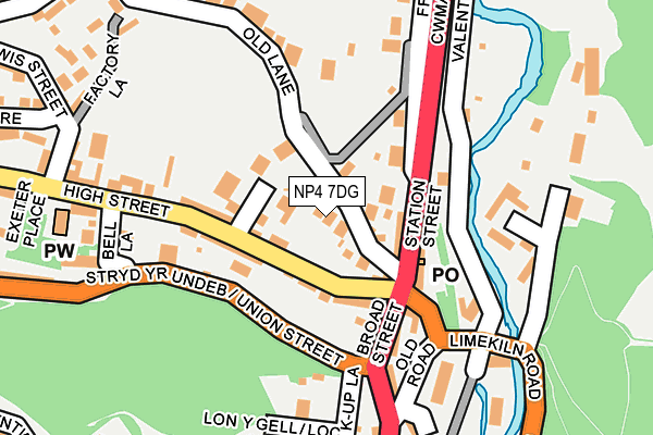 NP4 7DG map - OS OpenMap – Local (Ordnance Survey)