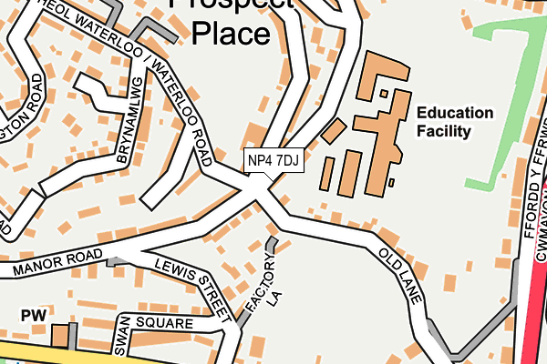 NP4 7DJ map - OS OpenMap – Local (Ordnance Survey)