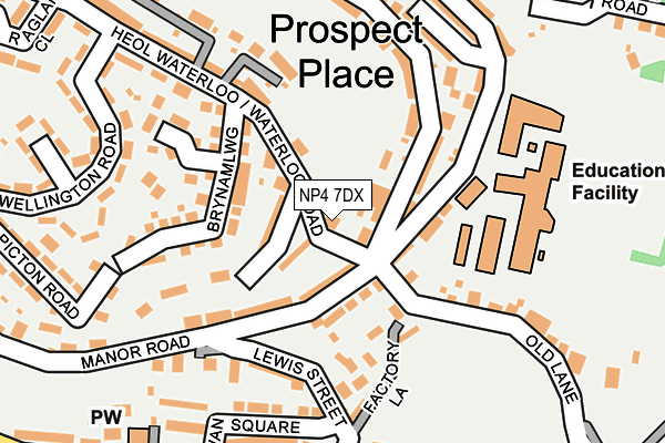 NP4 7DX map - OS OpenMap – Local (Ordnance Survey)