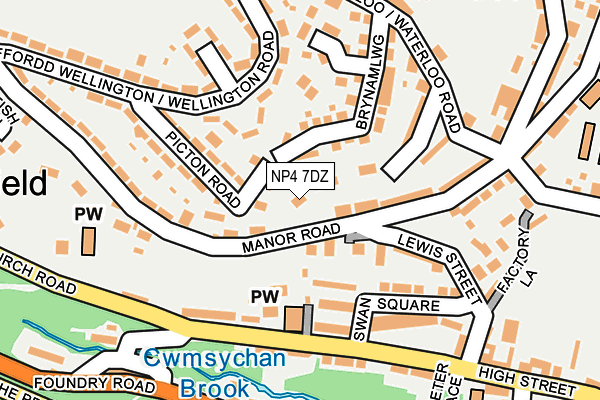 NP4 7DZ map - OS OpenMap – Local (Ordnance Survey)