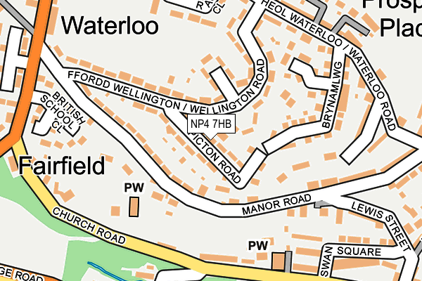 NP4 7HB map - OS OpenMap – Local (Ordnance Survey)