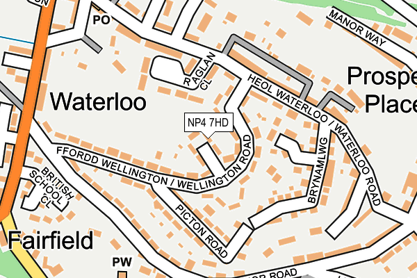 NP4 7HD map - OS OpenMap – Local (Ordnance Survey)