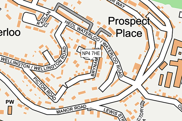 NP4 7HE map - OS OpenMap – Local (Ordnance Survey)