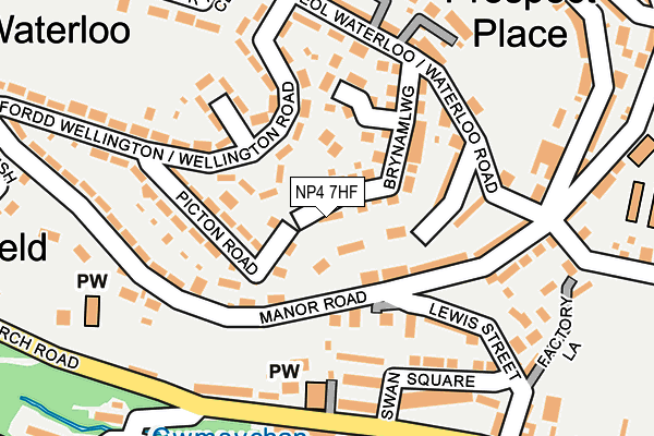NP4 7HF map - OS OpenMap – Local (Ordnance Survey)