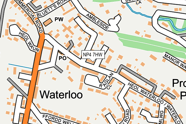 NP4 7HW map - OS OpenMap – Local (Ordnance Survey)