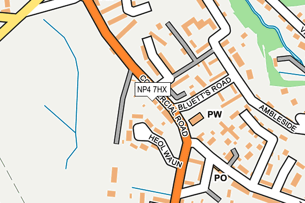 NP4 7HX map - OS OpenMap – Local (Ordnance Survey)