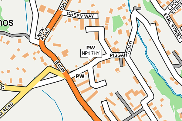 NP4 7HY map - OS OpenMap – Local (Ordnance Survey)