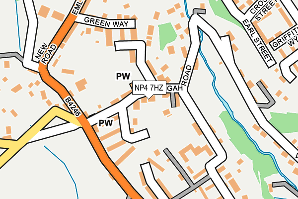 NP4 7HZ map - OS OpenMap – Local (Ordnance Survey)