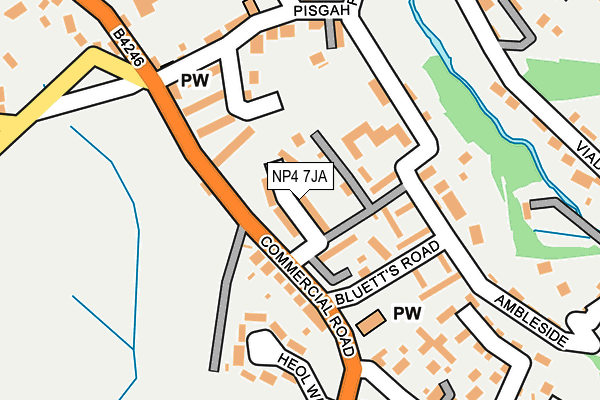 NP4 7JA map - OS OpenMap – Local (Ordnance Survey)