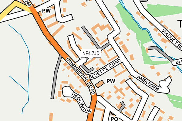 NP4 7JD map - OS OpenMap – Local (Ordnance Survey)