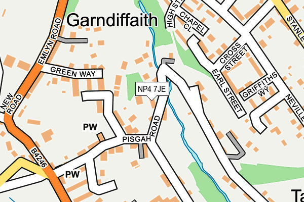 NP4 7JE map - OS OpenMap – Local (Ordnance Survey)