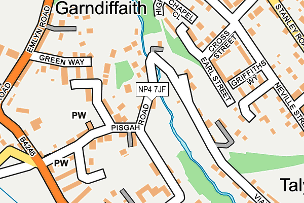 NP4 7JF map - OS OpenMap – Local (Ordnance Survey)