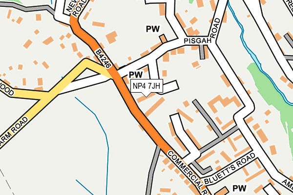 NP4 7JH map - OS OpenMap – Local (Ordnance Survey)