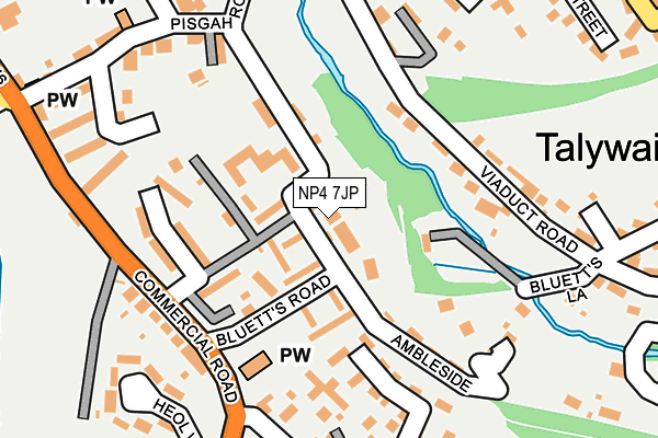 NP4 7JP map - OS OpenMap – Local (Ordnance Survey)
