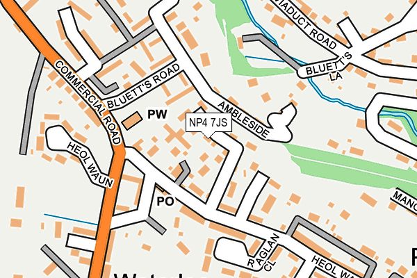 NP4 7JS map - OS OpenMap – Local (Ordnance Survey)