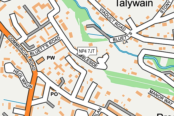 NP4 7JT map - OS OpenMap – Local (Ordnance Survey)