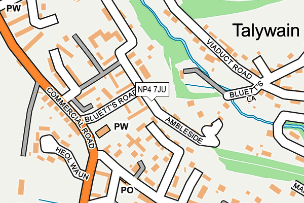 NP4 7JU map - OS OpenMap – Local (Ordnance Survey)