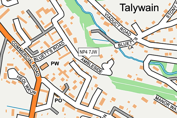 NP4 7JW map - OS OpenMap – Local (Ordnance Survey)